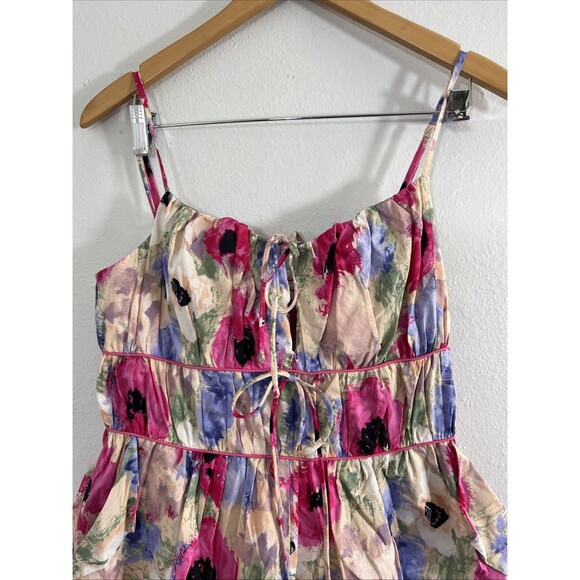 Aureum Tommy Romper Womens Medium Multi Tie in Front Babydoll Y2K‎ - Picture 2 of 13